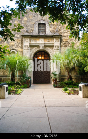 Texas, San Antonio. Alamo (missione San Antonio de Valero) Foto Stock