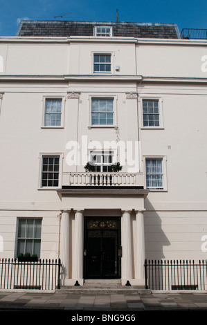 Residenza georgiana, Belgrave Place, London, SW1, Regno Unito Foto Stock