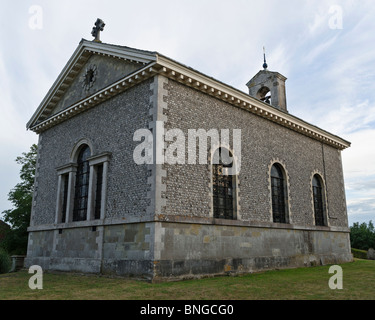 St Mary, Glynde è una rara una chiesa del XVIII secolo costruito nel 1763 di knapped selci Foto Stock