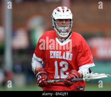 Lacrosse World Championships Manchester Inghilterra UK Luglio 2010, Evan Roberts (Inghilterra) Foto Stock