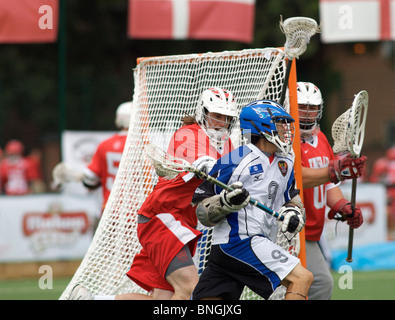 Lacrosse World Championships Manchester Inghilterra UK Luglio 2010, Giappone - Inghilterra Foto Stock