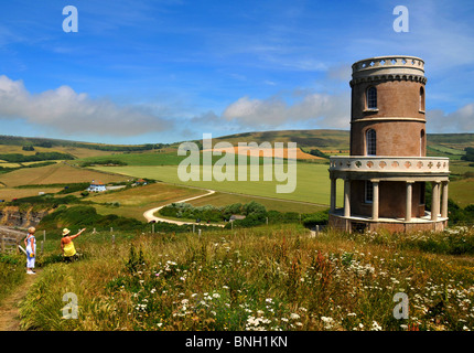 Clavell tower, Kimmeridge nel Dorset, in Gran Bretagna, Regno Unito Foto Stock