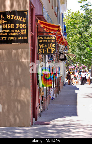 Strada principale Sag Harbor Long Island NY Foto Stock