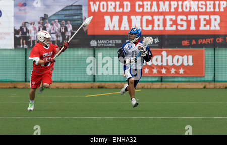 Lacrosse World Championships Manchester Inghilterra UK Luglio 2010, Giappone - Inghilterra Foto Stock