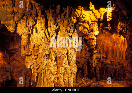 Stati Uniti d'America Little Rock Arkansas Blanchard molle caverne monti Ozark all'interno della natura in interni illuminati l'illuminazione negli Stati Uniti Foto Stock