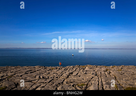 Pavimentazione di pietra calcarea, Burren, County Clare, Irlanda Foto Stock