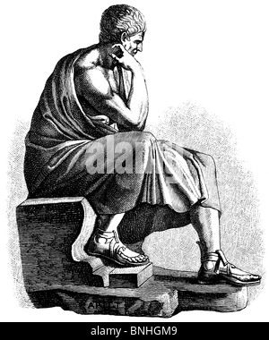 Aristotele (384 A.C. - 322 a.C.), filosofo greco Foto Stock