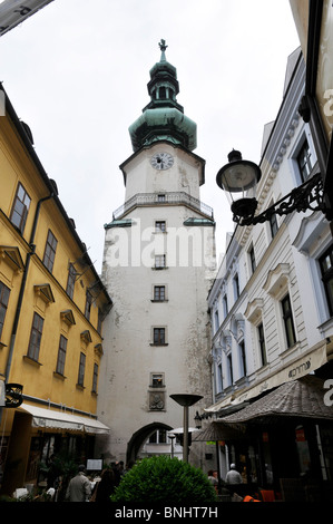 Torre di Michalská brána ,Bratislava, Slovacchia, Europa Foto Stock