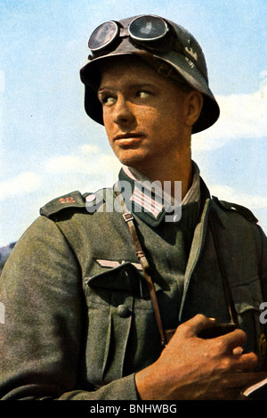 La seconda guerra mondiale la Germania nazista soldato uomo ritratto Wehrmacht tra 1939-1940 Seconda Guerra Mondiale WW2 guerra militari esercito storia Foto Stock