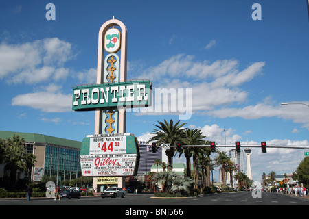 Las Vegas segno di frontiera Foto Stock