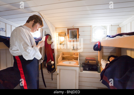 Una ricostruzione di una cabina del S S Gran Bretagna ora appoggiato in Great Western Dockyard, Bristol Foto Stock