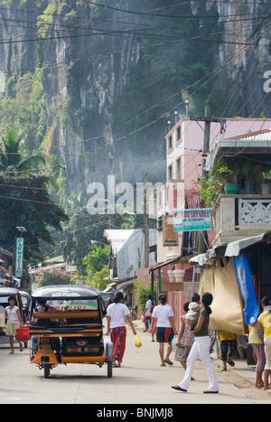 Scena di strada in El Nido, PALAWAN FILIPPINE Foto Stock