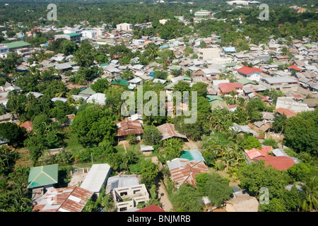 Vista aerea della bidonville in Puerto Princesa Bay, PALAWAN FILIPPINE Foto Stock