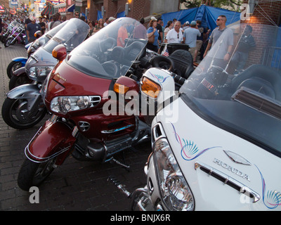 Bike notte su Beale Street. Memphis, Tennessee Foto Stock