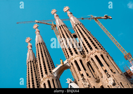Chiesa della Sagrada Familia progettata dall architetto Antoni Gaudi. Barcellona, Sapain. Foto Stock