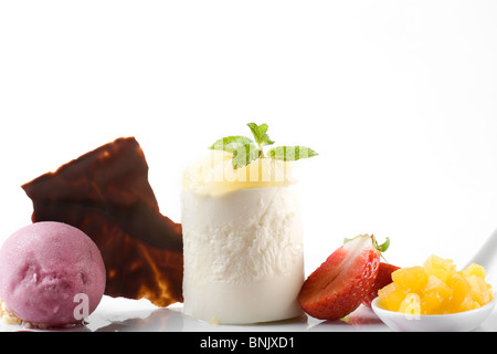 Elegante dessert gourmet Foto Stock