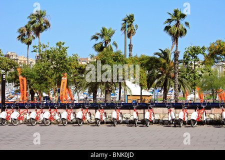 Bicing il noleggio bici a regime, Barcellona Catalogna, Spagna. Foto Stock