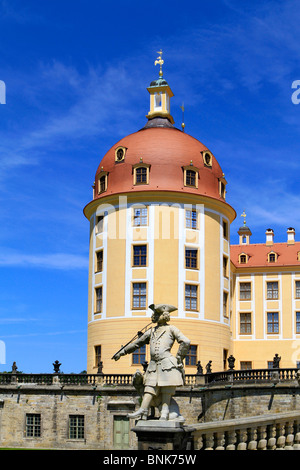 Barocco castello di Moritzburg, Dresda, Sassonia, Germania, Europa Foto Stock