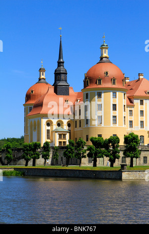 Barocco castello di Moritzburg, Dresda, Sassonia, Germania, Europa Foto Stock