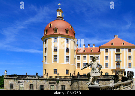 Barocco castello di Moritzburg, Dresda, Sassonia, Germania, Europa Foto Stock