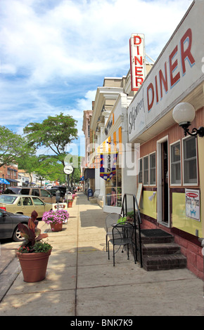 Main St. Northport Harbour Long Island NY Foto Stock