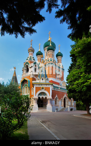 Cathedrale Russe (Cattedrale russa) di Nizza, Francia Foto Stock