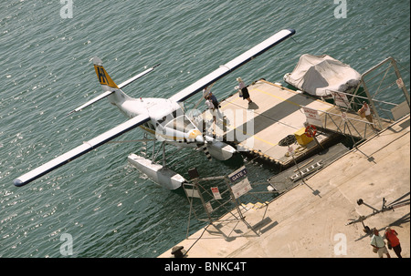 Idrovolante al porto di La Valletta Malta Dehavilland DHC-3 turbina lontra singolo aeromobile Foto Stock