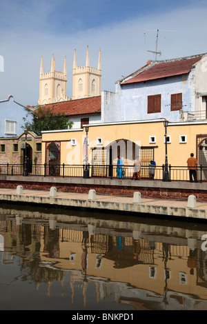 Malesia Malacca, Malacca, Melaka River quays Foto Stock