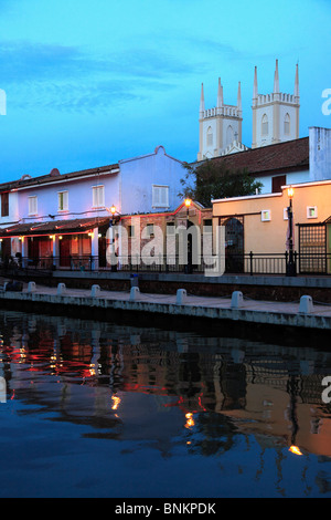 Malesia Malacca, Malacca, Melaka River quays Foto Stock