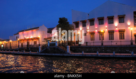 Malesia Malacca, Malacca, Melaka River quays Foto Stock