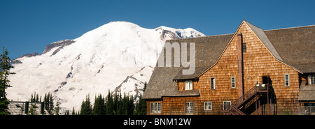 La stazione di ranger regali sul lato sunrise dello stato di Washington's Mount Rainier Foto Stock