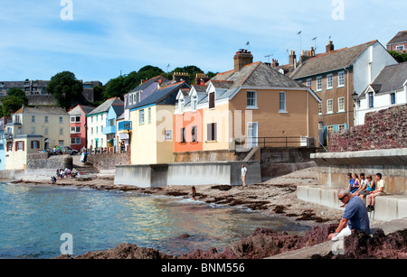 Il villaggio sul mare di kingsand in cornwall, Regno Unito Foto Stock