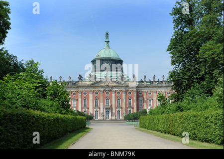 Neues Palais (Palazzo Nuovo) il parco Sanssouci Potsdam Berlino Germania Deutschland Europa Foto Stock