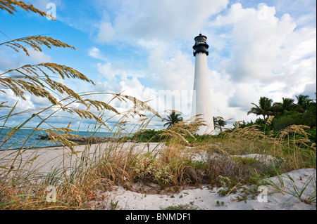 Cape Florida Lighthouse situato nel Bill Baggs membro Area ricreativa. Key Biscayne, Florida Foto Stock