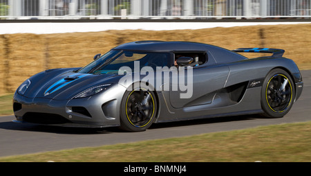 2010 Koenigsegg Agera supercar al 2010 Goodwood Festival of Speed, Sussex, Inghilterra, Regno Unito. Foto Stock