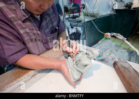 Asia Thailandia Thailandia del Nord di Chiang Mai di Intaglio della Giada del Buddha di Giada Buddismo vacanza vacanze turismo Viaggi Foto Stock