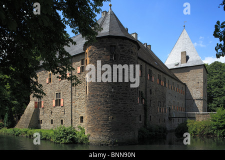 Germania Hattingen Ruhr Renania settentrionale-Vestfalia Hattingen-Blankenstein Manor House Kemnade moated il castello medievale Foto Stock