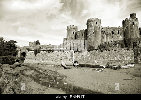 Conwy Castle Galles del nord Foto Stock