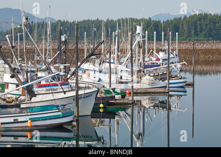 Alaska, Hoonah, porto, la pesca commerciale barche barca Foto Stock