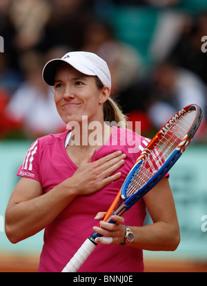 Justin Henin del Belgio all'aperto francese 2010 ,Roland Garros, Parigi, Francia Foto Stock