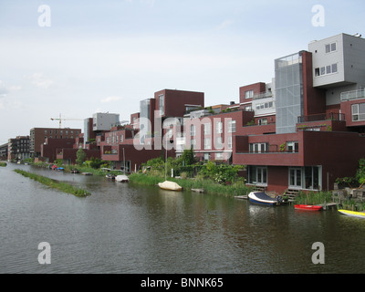 Architettura moderna a IJburg, Amsterdam Foto Stock