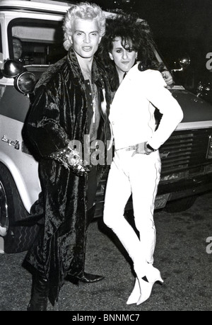 BILLY IDOL - REGNO UNITO il cantante rock con il chitarrista Steve strano circa 1985. Foto Vinnie Zuffante Foto Stock