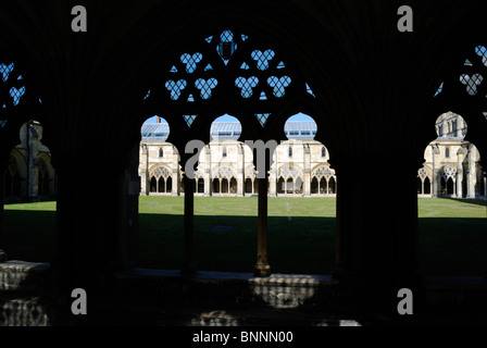 Chiostri, Norwich Cathedral, Norfolk, Inghilterra Foto Stock