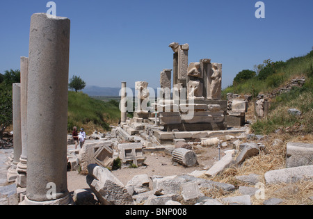 Le rovine di una città romana di Efeso in Turchia Foto Stock