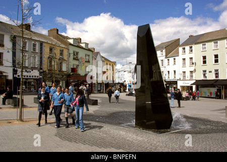 Irlanda, Waterford, John Roberts Piazza Fontana obelisco Foto Stock