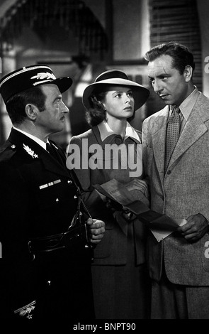 CLAUDE RAINS, Ingrid Bergman, Paul Henreid, CASABLANCA, 1942 Foto Stock