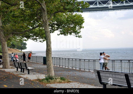 Tramonto in New York, Stati Uniti d'America Foto Stock