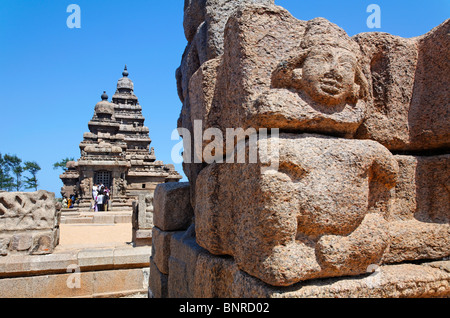 India - Tamil Nadu - Mamallapuram - il tempio Shore Foto Stock