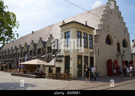 Gent Belgio UE grandi macellai' Hall in Groentenmarkt fu costruito nel 1407 Foto Stock