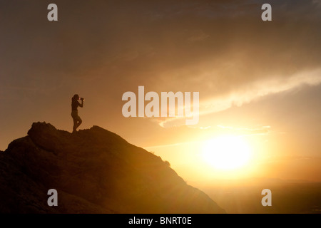 Escursionismo Mt. Olympus sul Wasatch Front, Utah. Foto Stock